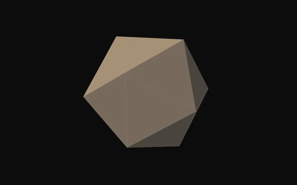 An icosahedron assembled from fragments